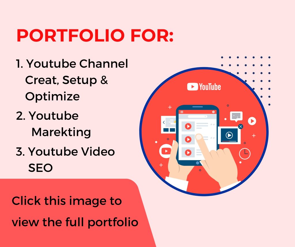 YouTube Marketing Portfolio Image for Golam Mourshed Portfolio website. Golam Mourshed is a Professional digital marketer and SEO Expert.